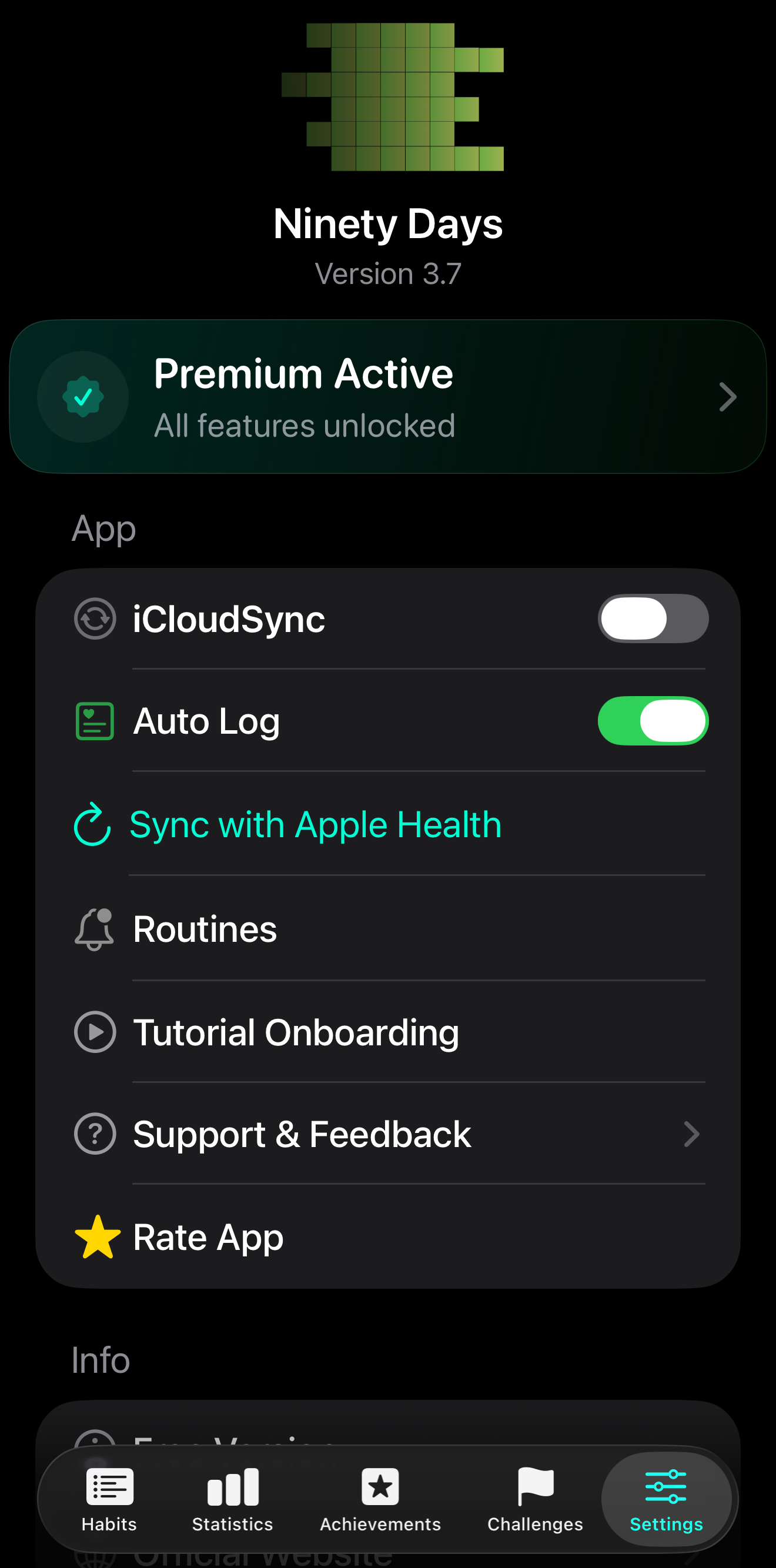 Global activation of Autolog in Settings.