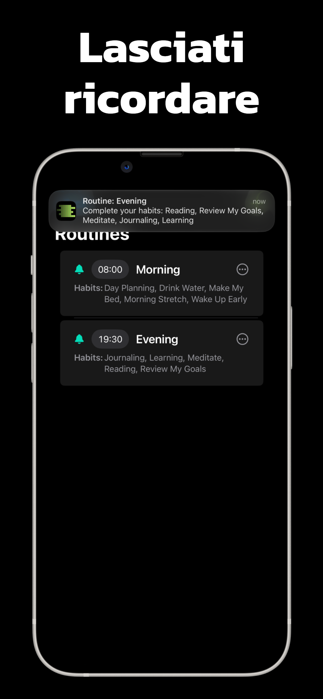 Organizza la tua giornata con routine personali